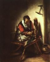 Maes, Nicolaes - A Woman Spinning